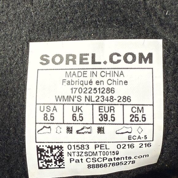 Sorel Womens Elk Tan Leather Slimpack II Lace Up Waterproof Boots size 8.5 - Picture 7 of 9